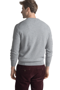 Moorer Cantonimll Long Sleeve V Neck Sweater Grigio
