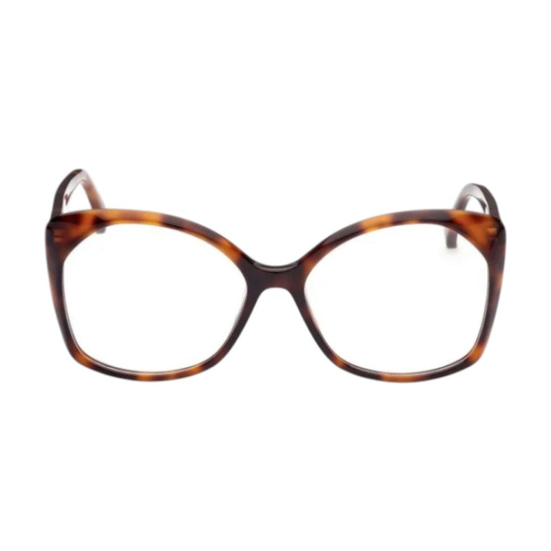 Max Mara Max Mara Eyeglasses Square Full Rim, Shiny Black Frame and Clear Demo Lens Lens MM5029001