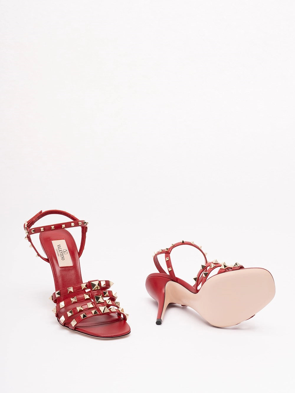 Valentino Garavani Women Rockstud Kidskin Sandal 100Mm