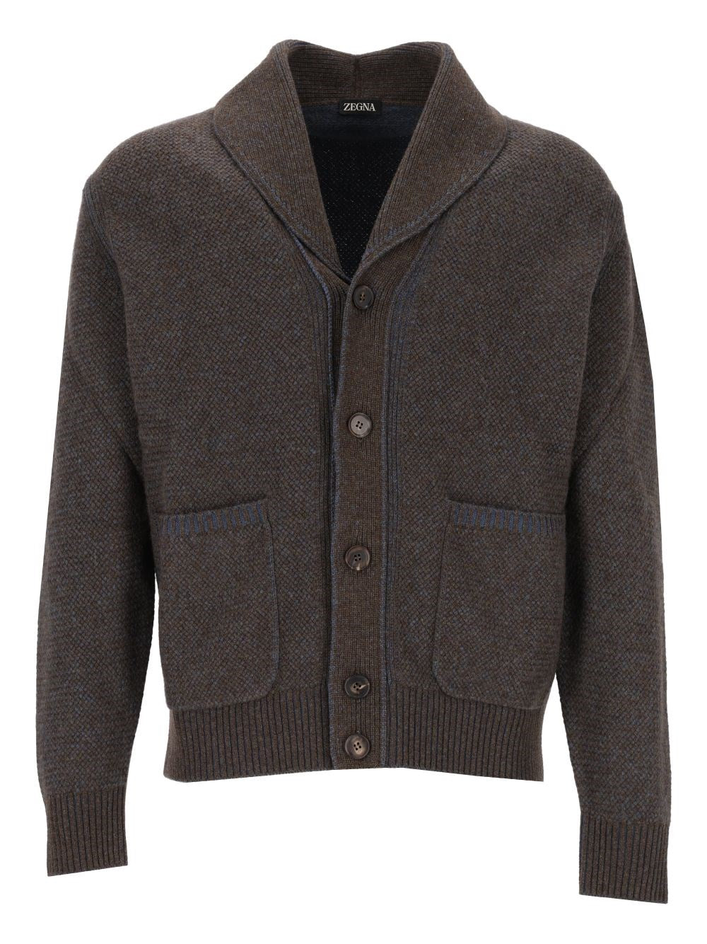 Zegna Men Cashmere-Blend Shawl-Collar Cardigan