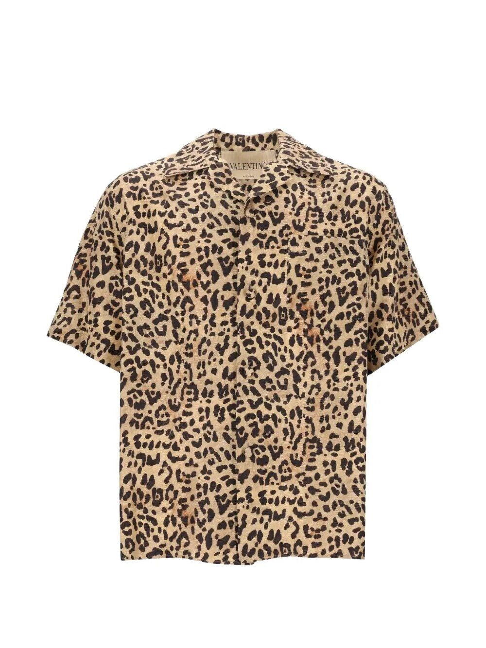 Valentino Garavani Men Silk Bowling Shirt