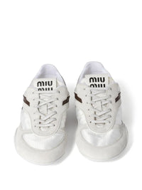 MIUMIU Gymnasium Technical Fabric And Suede Sneakers Women