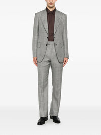 Tom Ford Men Herringbone-Pattern Wool Blend Blazer