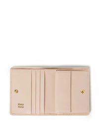 MIUMIU Small Matelassé Nappa Leather Wallet With Snap Closure Women