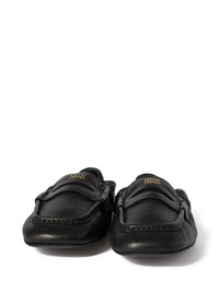 Miu Miu Women Ruches Nappa Leather Loafers