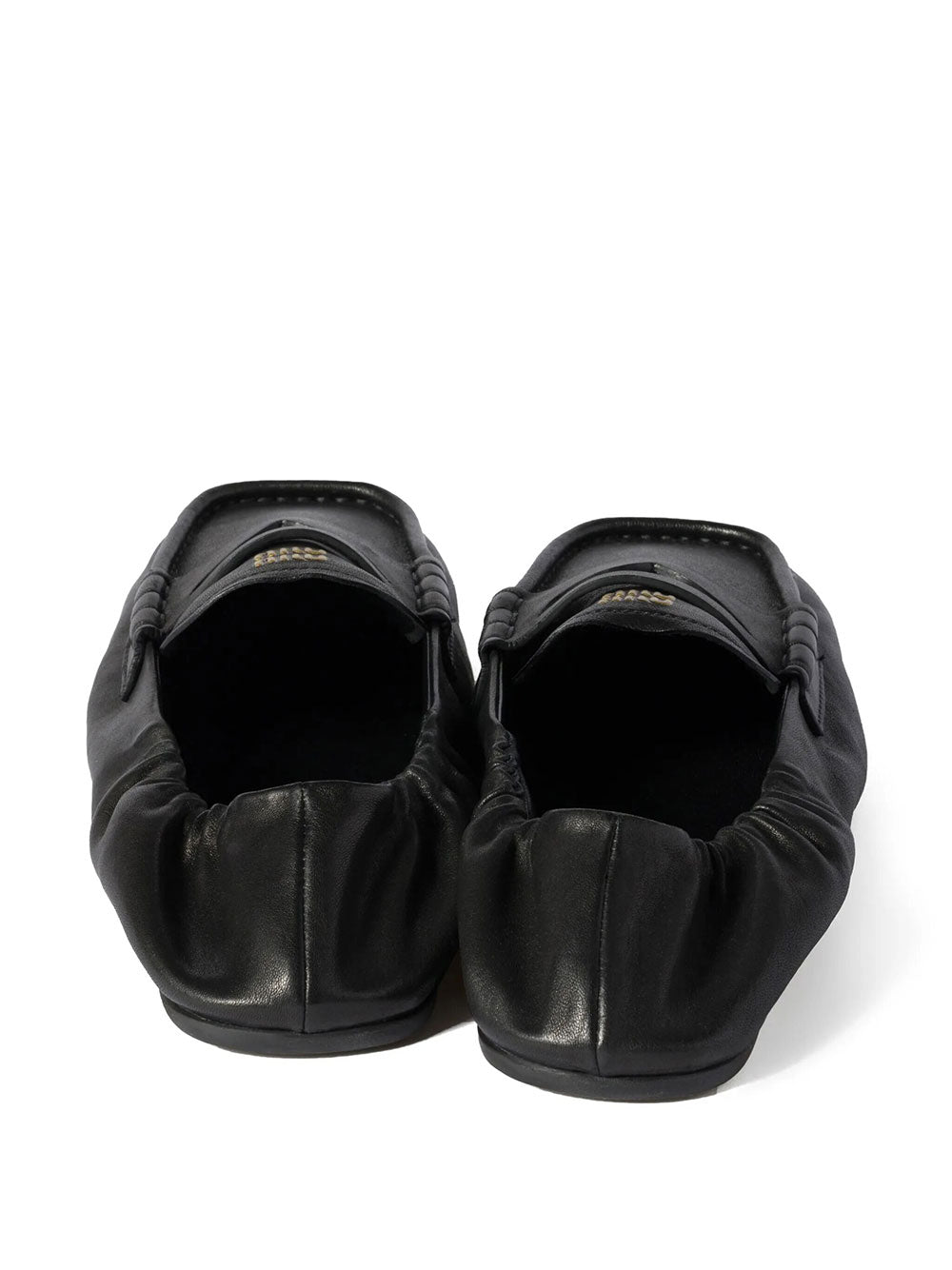 MIUMIU Ruches Nappa Leather Loafers Women