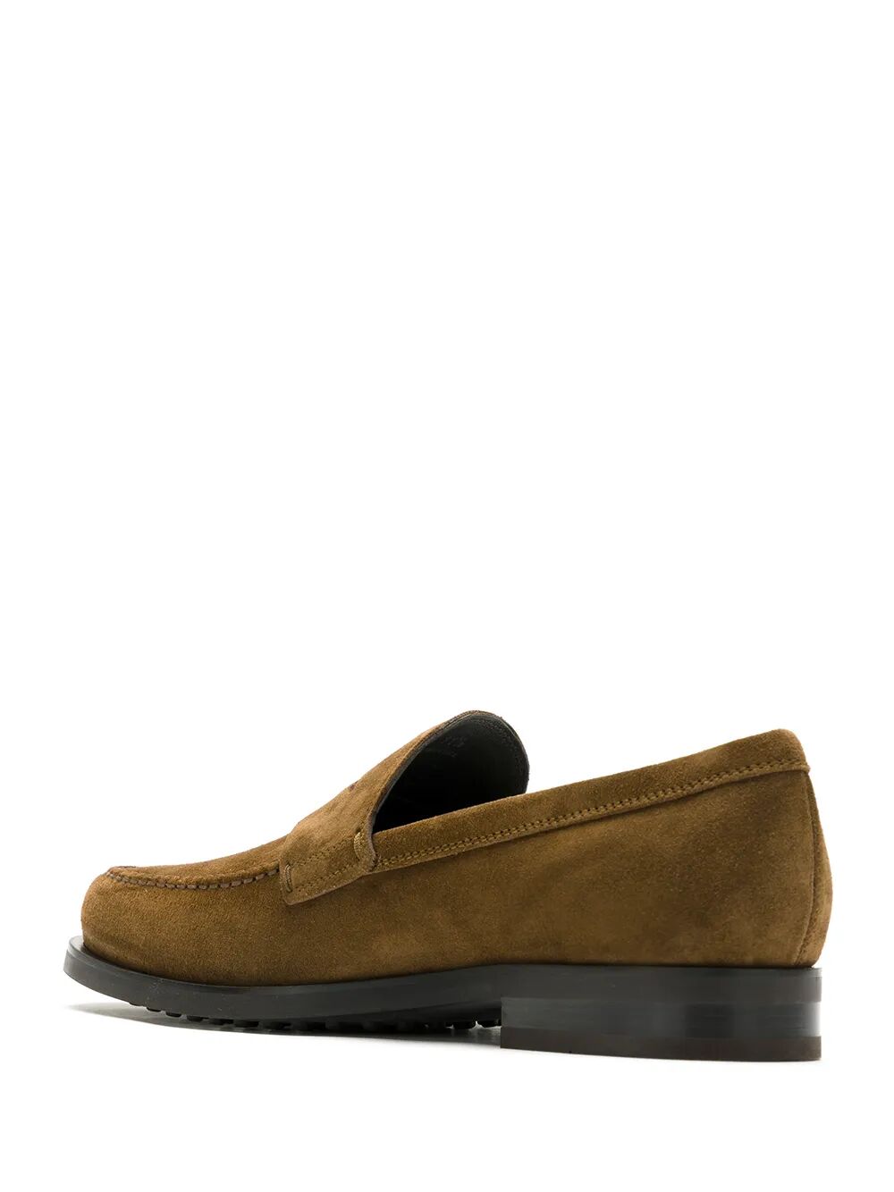 Tod's Men Suede Penny Loafers With Pebbled Rubber Outsole
