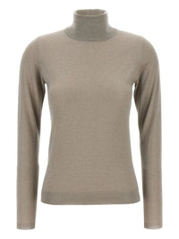 BRUNELLO CUCINELLI Brunello Cucinelli Women Sparkling Cashmere And Silk Lightweight Turtleneck Sweater