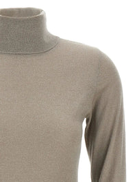 BRUNELLO CUCINELLI Brunello Cucinelli Women Sparkling Cashmere And Silk Lightweight Turtleneck Sweater