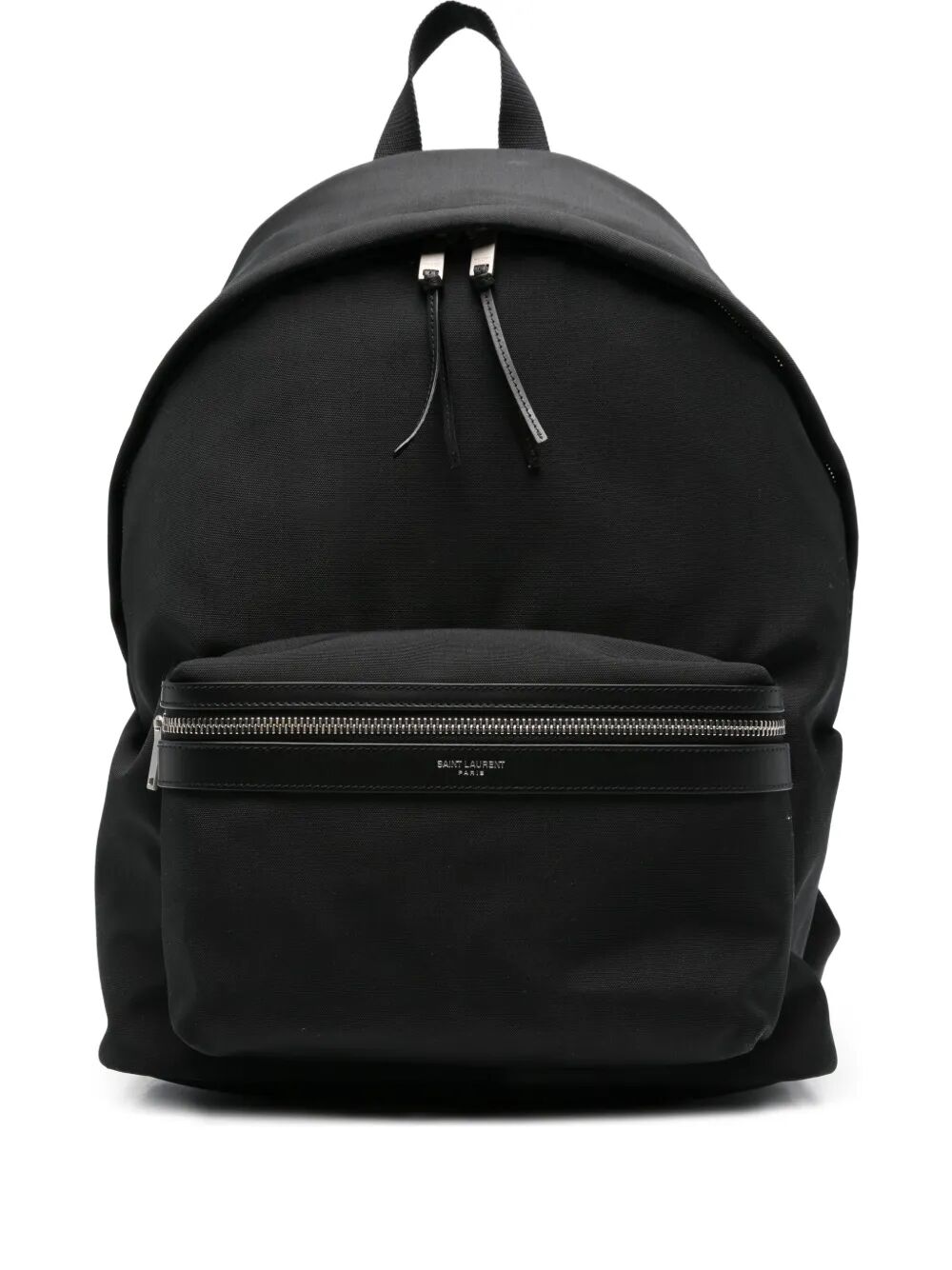 Saint Laurent Men Zaino City In Pelle Nera Matt