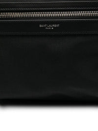 Saint Laurent Men Zaino City In Pelle Nera Matt