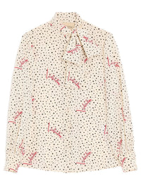 Valentino Garavani Women Camicia In Crepe De Chine Bollicine Plusdepois