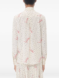 Valentino Garavani Women Camicia In Crepe De Chine Bollicine Plusdepois
