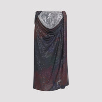 Maison Margiela Sequins Draped Maxi Skirt Women