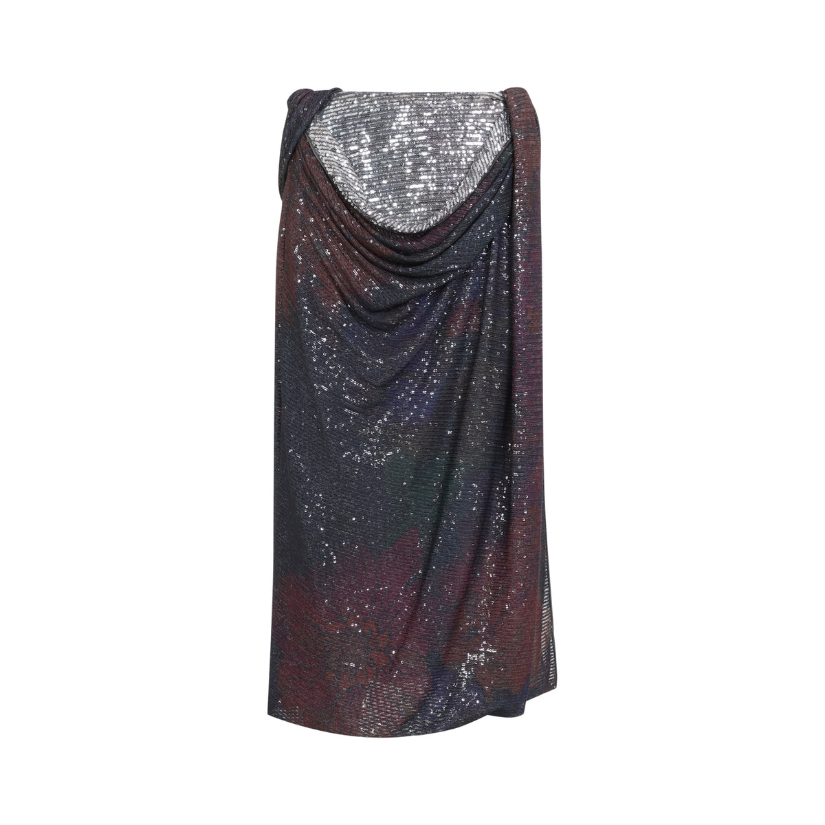 Maison Margiela Sequins Draped Maxi Skirt Women