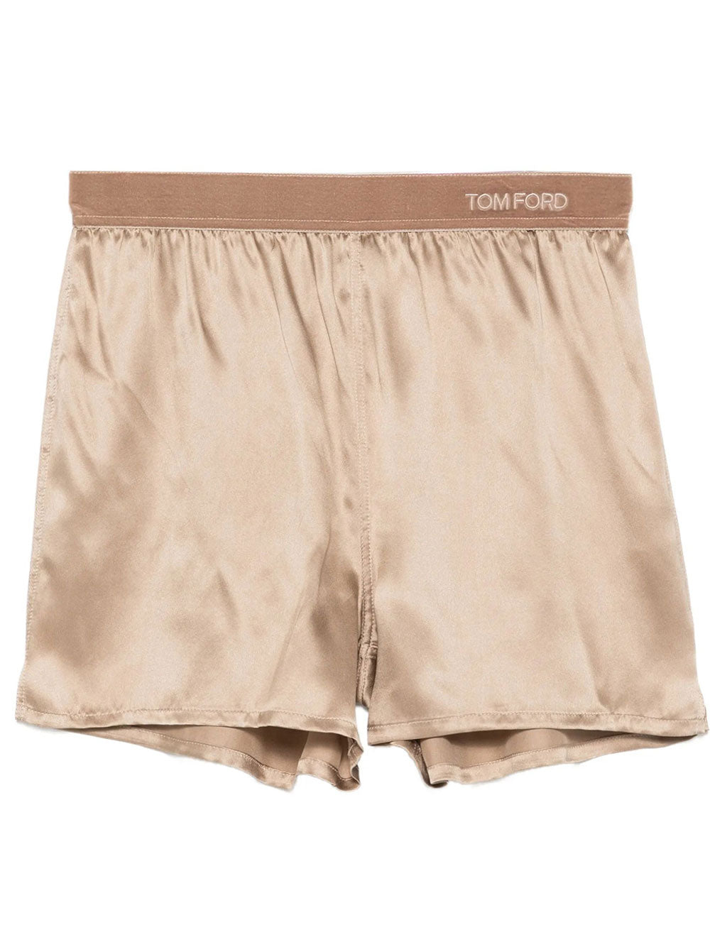 TOM FORD Logo-Waistband Silk Shorts Women