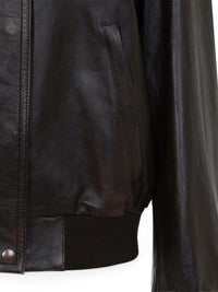 Prada Women Giacca Bomber In Pelle