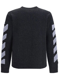 OFF-WHITE Diag Fuzzy Knit Crewneck Women