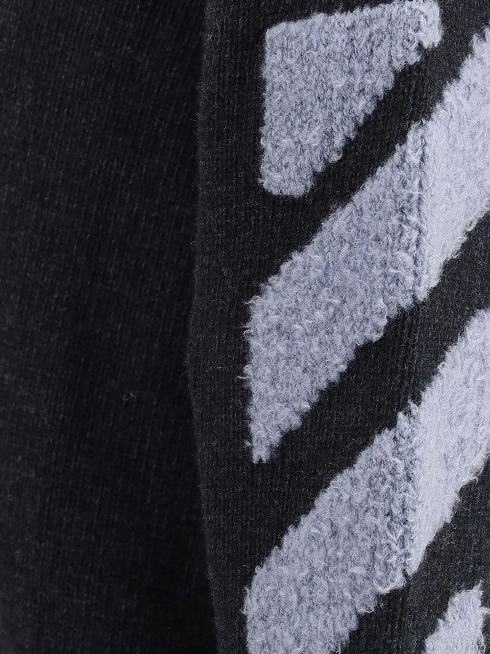 Off-White Men Diag Fuzzy Knit Crewneck