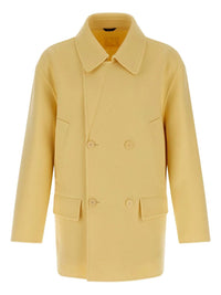 FENDI Wool Double-Breasted Pea Coat Women