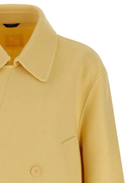 Fendi Men Wool Double-Breasted Pea Coat