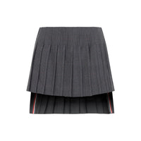 Thom Browne Low Rise Mini Narrow Pleated Skirt Women
