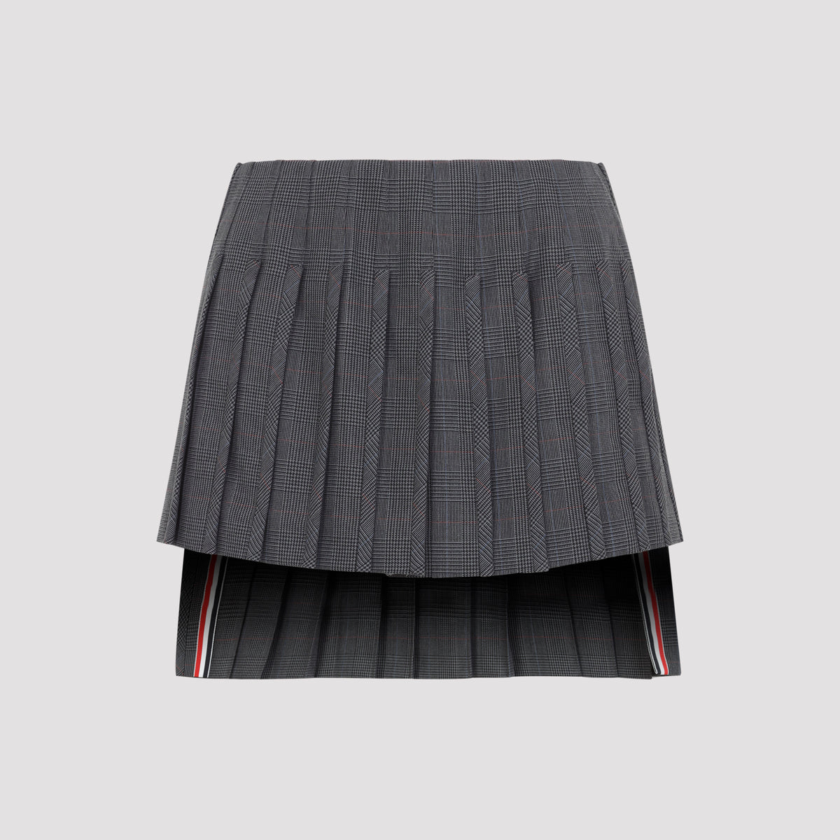 Thom Browne Low Rise Mini Narrow Pleated Skirt Women