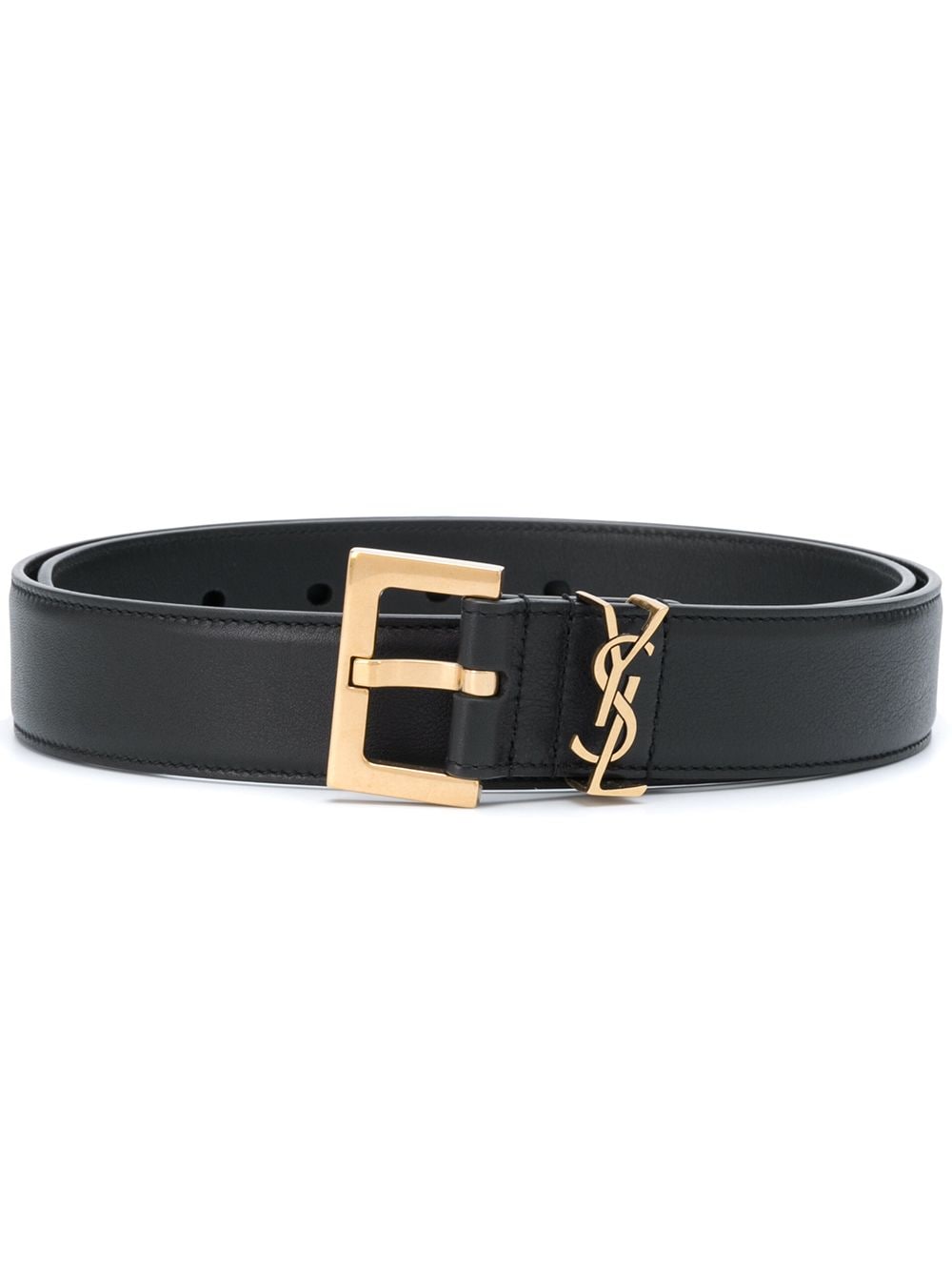 SAINT LAURENT Saint Laurent Women Cassandre Belt With Square Buckle In Smooth Leather