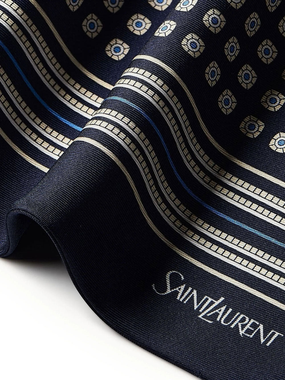 Saint Laurent Men Sciarpa Lavallière In Twill Di Seta
