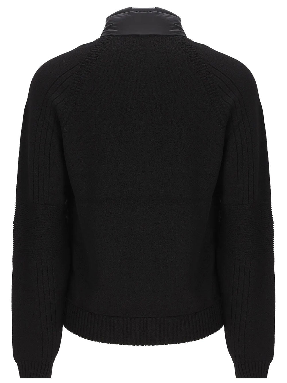 MONCLER "Grenoble": Cardigan Imbottito Con Zip In Misto Lana Women