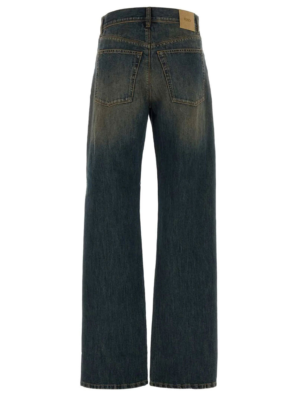 FENDI Jeans Lunghi In Denim Lavato Women