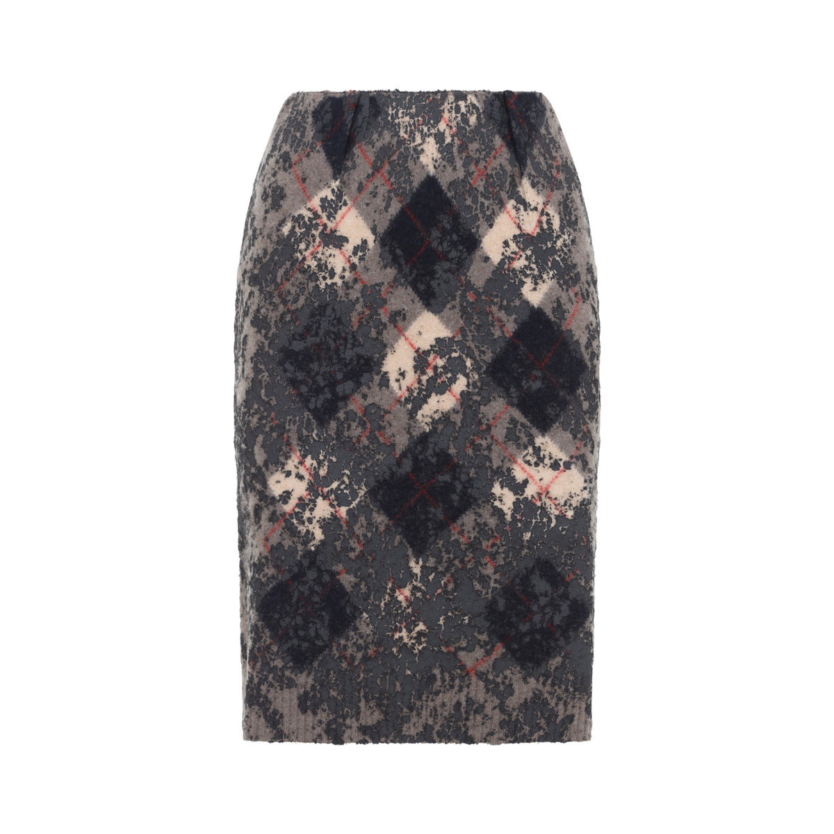 Maison Margiela Argyle Knitwear Midi Skirt Women