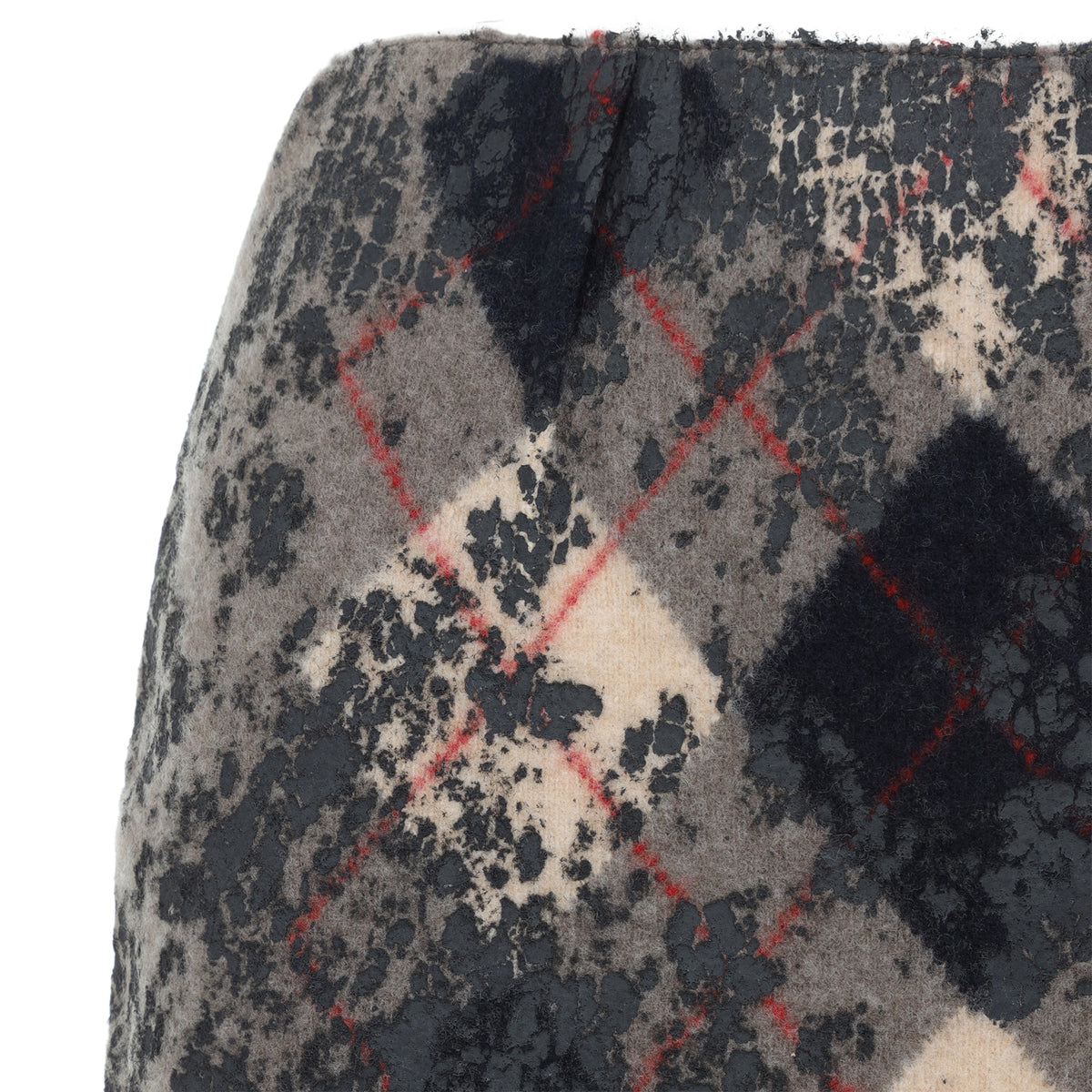 Maison Margiela Argyle Knitwear Midi Skirt Women