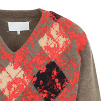 MAISON MARGIELA Maison Margiela Overpainted Argyle Sweater Unisex