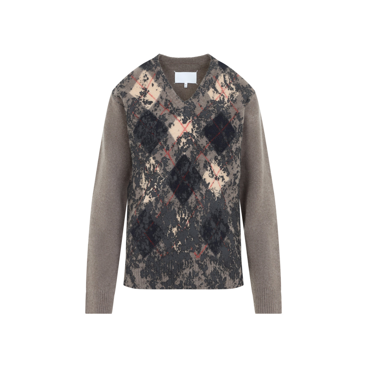MAISON MARGIELA Maison Margiela Overpainted Argyle Sweater Unisex