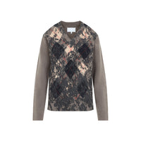 MAISON MARGIELA Maison Margiela Overpainted Argyle Sweater Unisex