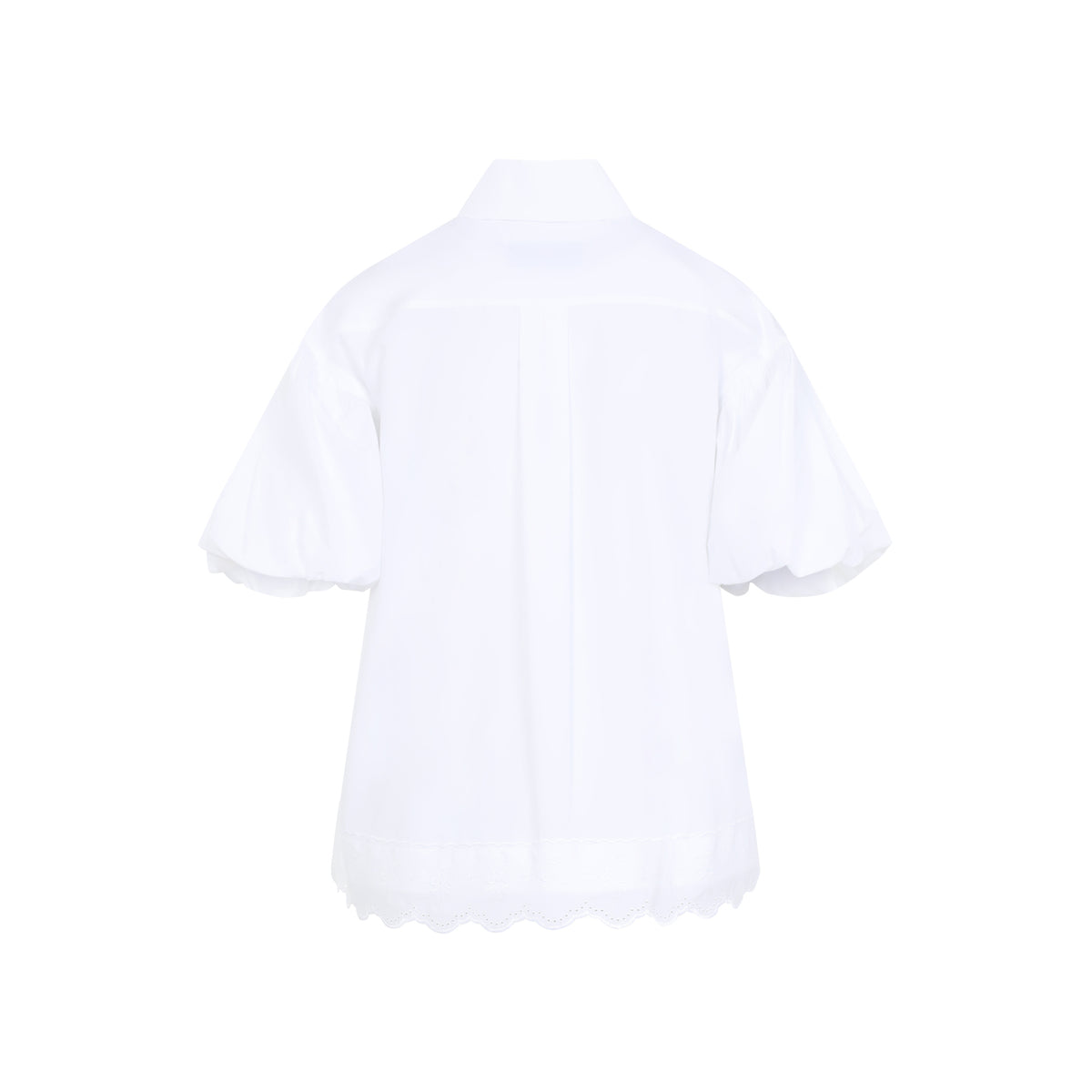 SIMONE ROCHA Simone Rocha Cropped Puff Sleeve Lace T-Shirt Women