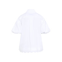 SIMONE ROCHA Simone Rocha Cropped Puff Sleeve Lace T-Shirt Women