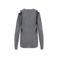 SIMONE ROCHA Simone Rocha Relaxed Cashmere Slash V-Neck Jumper W/Bow Women