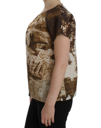 Dolce & Gabbana Enchanted Sicily Taormina Print Silk Women's Blouse