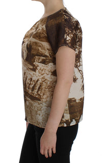 Dolce & Gabbana Enchanted Sicily Taormina Print Silk Women's Blouse