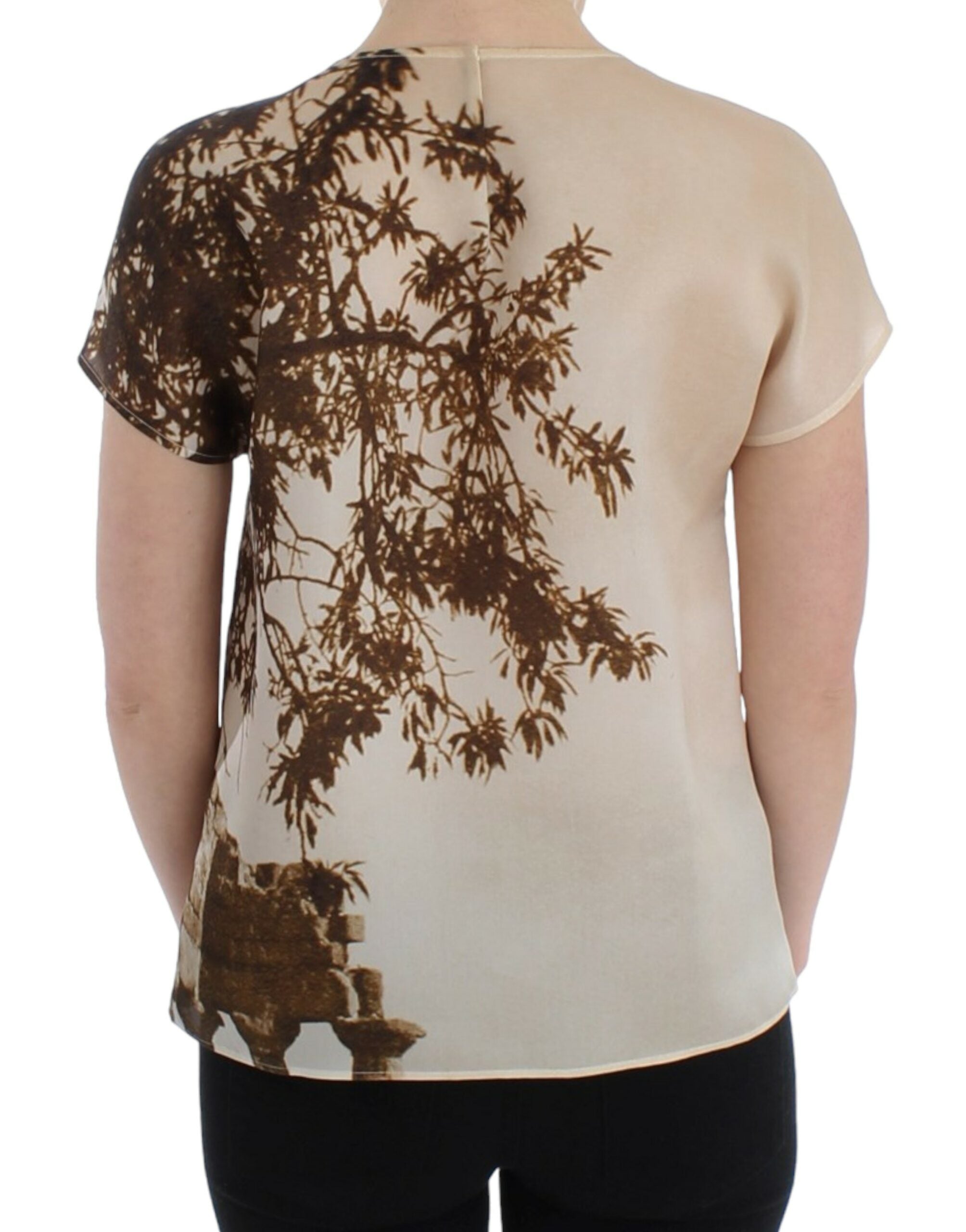 Dolce & Gabbana Enchanted Sicily Taormina Print Silk Women's Blouse