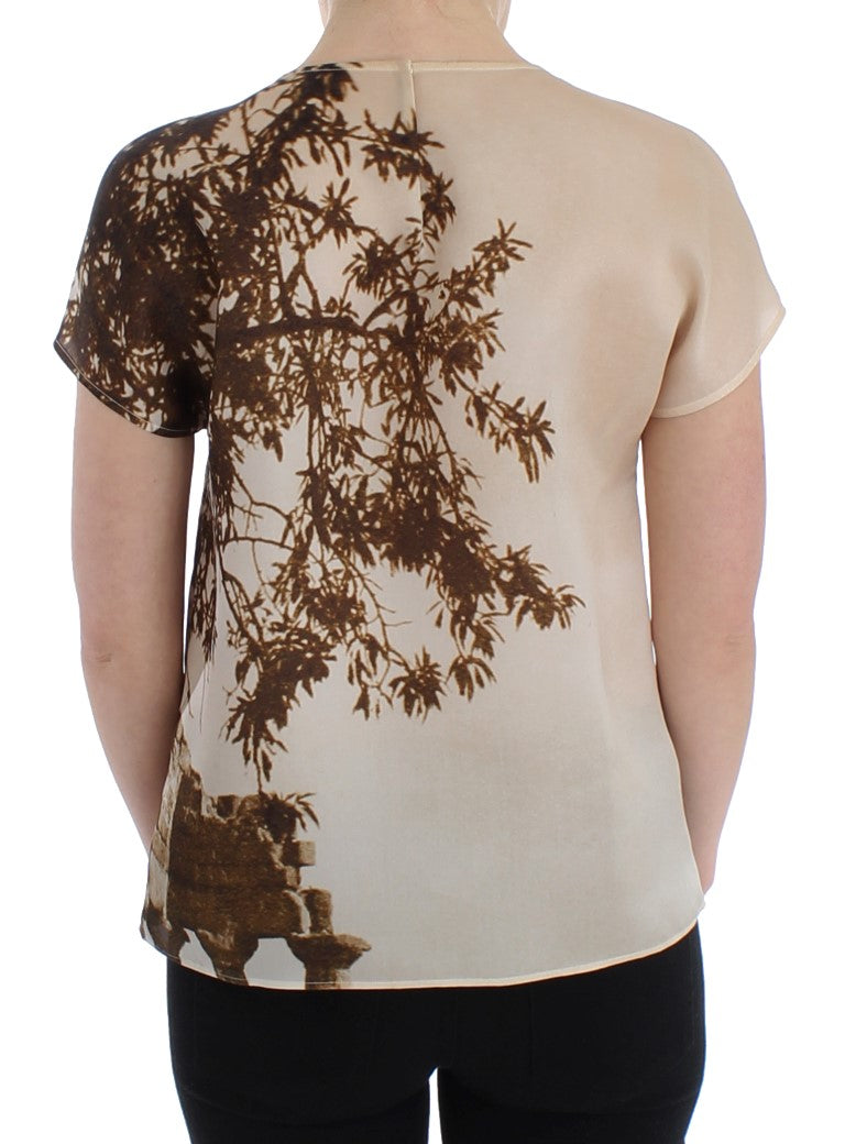 Dolce & Gabbana Enchanted Sicily Taormina Print Silk Women's Blouse