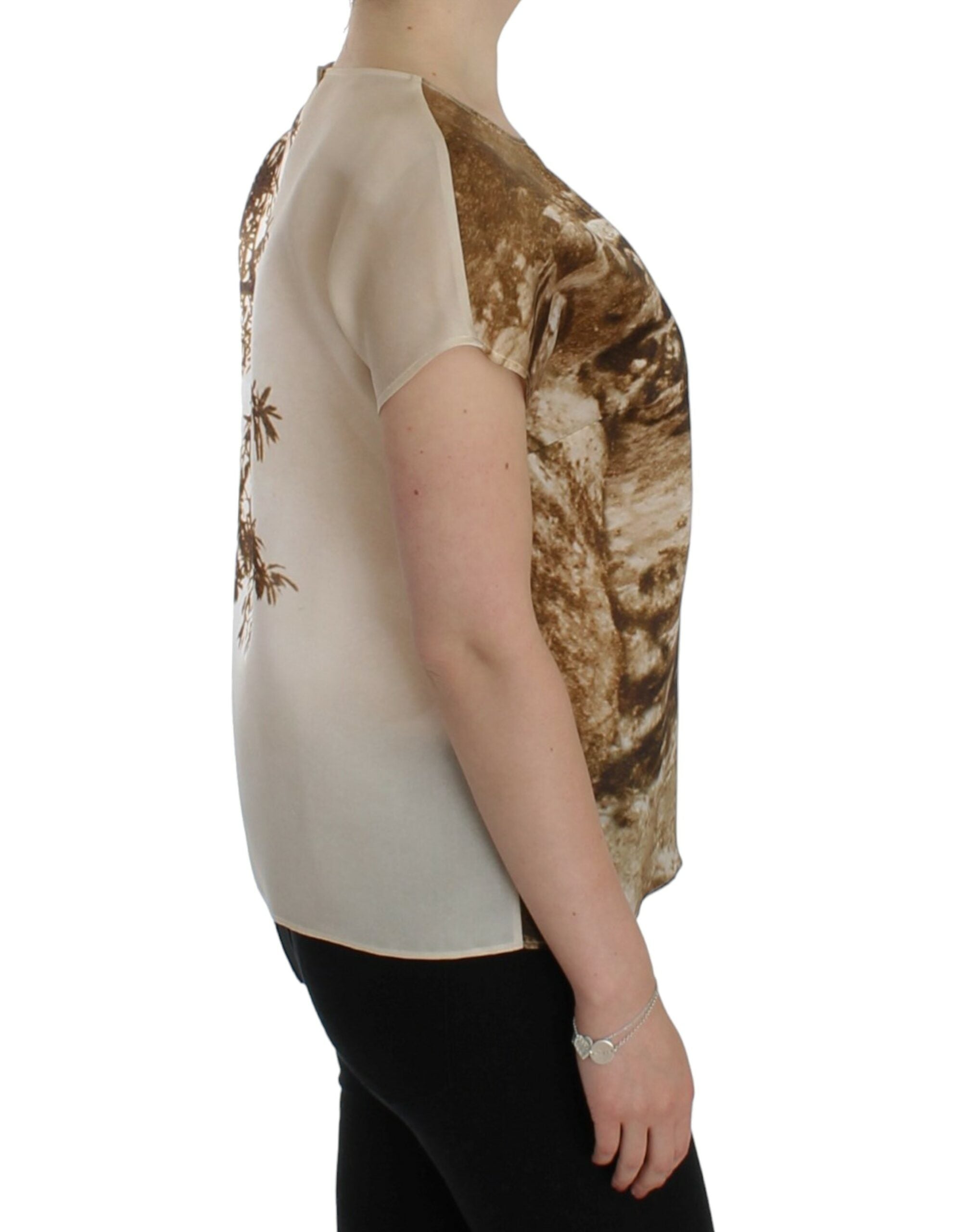 Dolce & Gabbana Enchanted Sicily Taormina Print Silk Women's Blouse