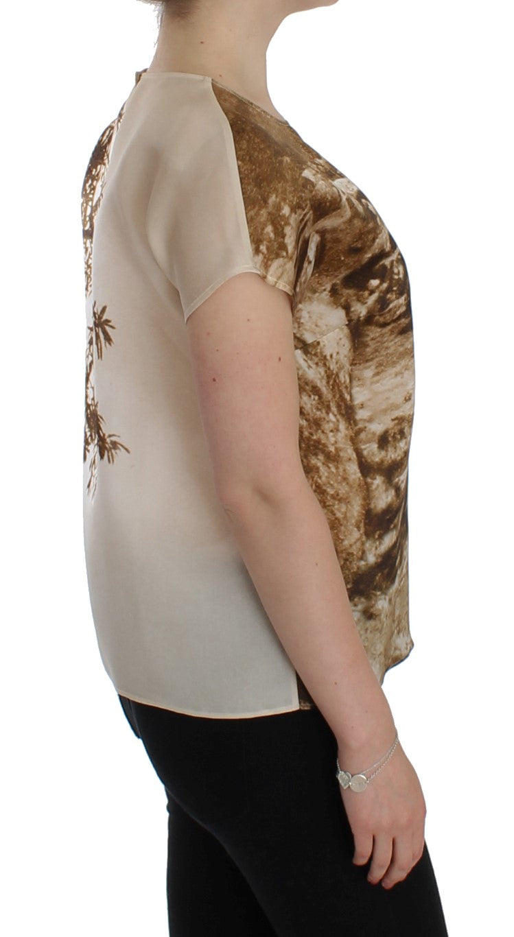 Dolce & Gabbana Enchanted Sicily Taormina Print Silk Women's Blouse