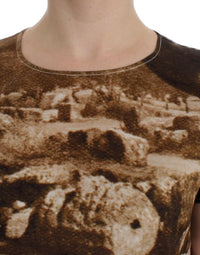 Dolce & Gabbana Enchanted Sicily Taormina Print Silk Women's Blouse