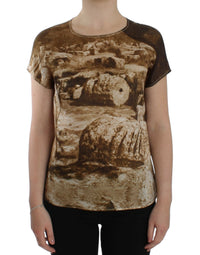 Dolce & Gabbana Enchanted Sicily Taormina Print Silk Women's Blouse