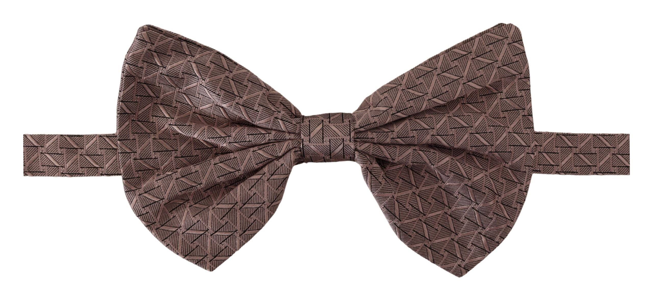 Dolce & Gabbana Dolce & Gabbana Gray Fantasy Print Adjustable Neck Papillon Bow Men's Tie