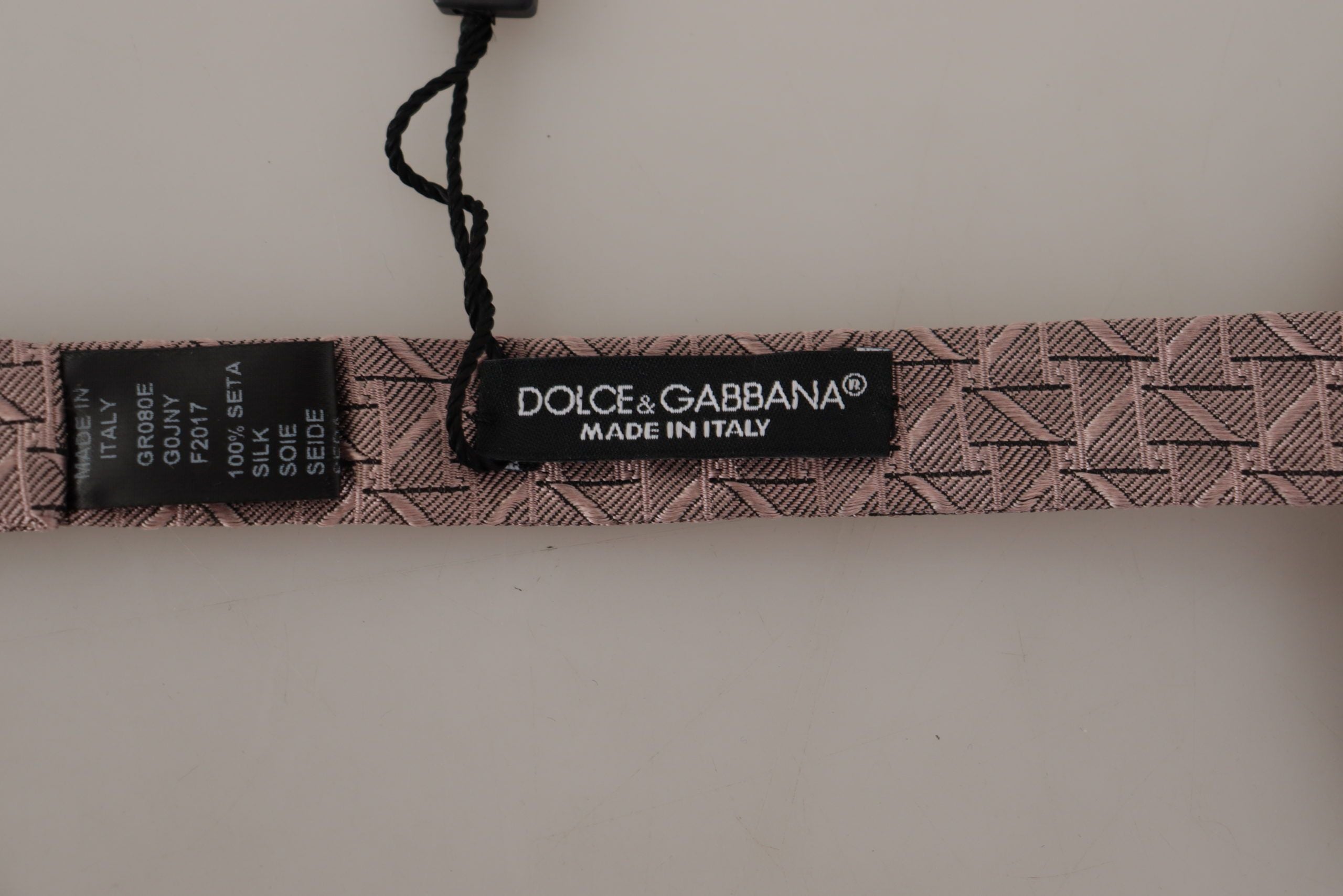 Dolce & Gabbana Dolce & Gabbana Gray Fantasy Print Adjustable Neck Papillon Bow Men's Tie