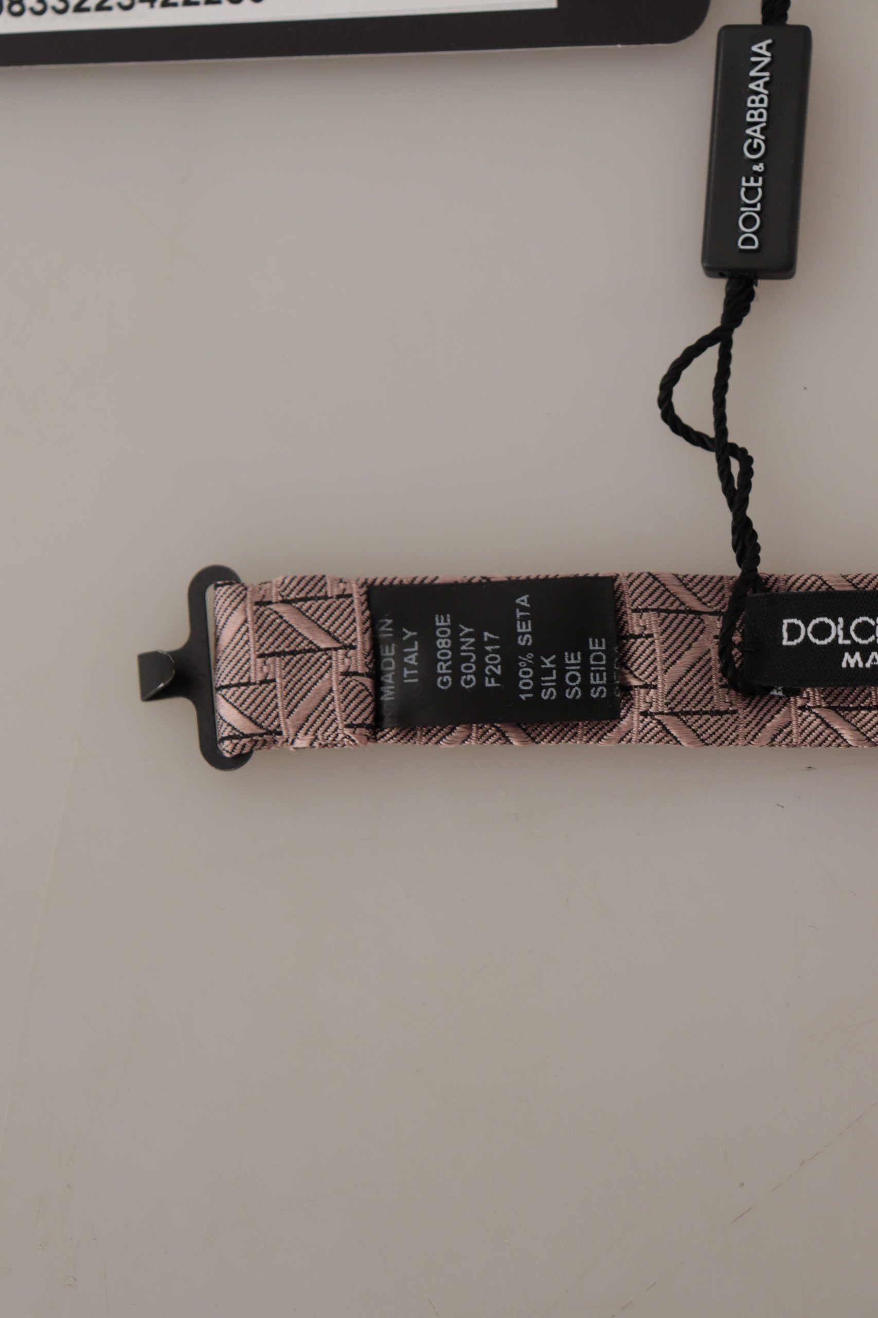 Dolce & Gabbana Dolce & Gabbana Gray Fantasy Print Adjustable Neck Papillon Bow Men's Tie